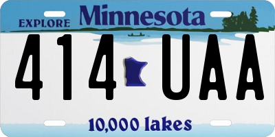 MN license plate 414UAA