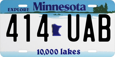MN license plate 414UAB