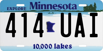 MN license plate 414UAI