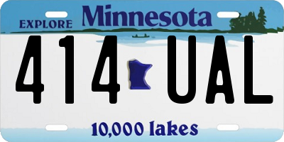 MN license plate 414UAL