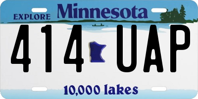 MN license plate 414UAP