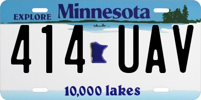 MN license plate 414UAV