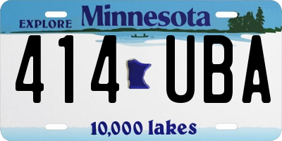 MN license plate 414UBA