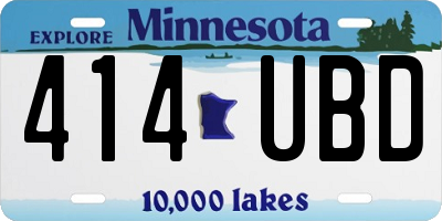 MN license plate 414UBD