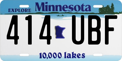 MN license plate 414UBF
