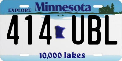 MN license plate 414UBL