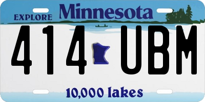 MN license plate 414UBM