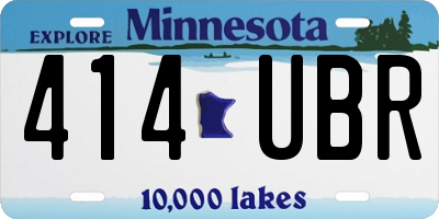 MN license plate 414UBR