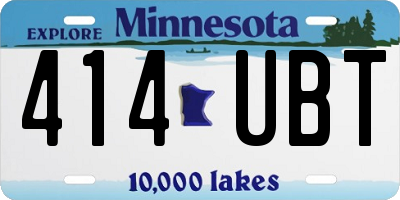 MN license plate 414UBT