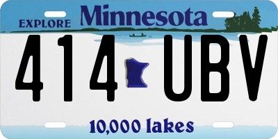 MN license plate 414UBV