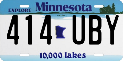 MN license plate 414UBY