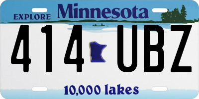 MN license plate 414UBZ
