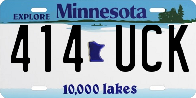 MN license plate 414UCK