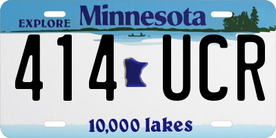 MN license plate 414UCR