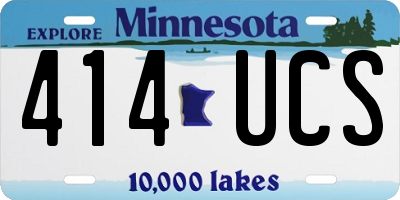 MN license plate 414UCS