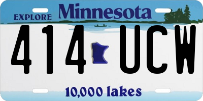 MN license plate 414UCW