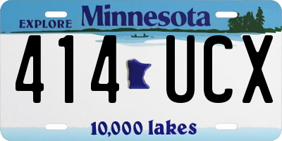 MN license plate 414UCX