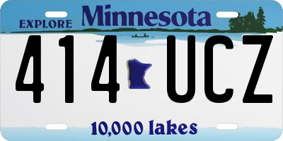 MN license plate 414UCZ