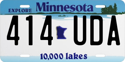 MN license plate 414UDA