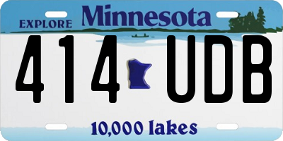 MN license plate 414UDB
