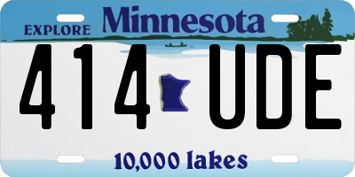 MN license plate 414UDE