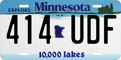MN license plate 414UDF