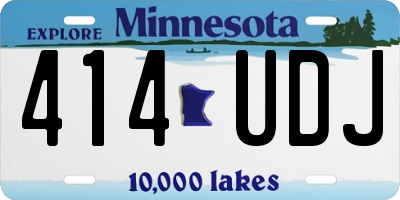 MN license plate 414UDJ
