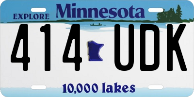 MN license plate 414UDK