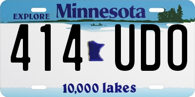 MN license plate 414UDO