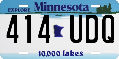 MN license plate 414UDQ