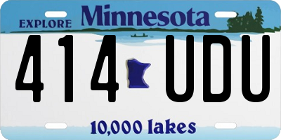 MN license plate 414UDU