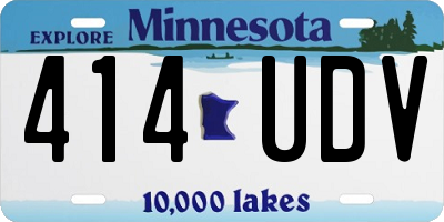 MN license plate 414UDV