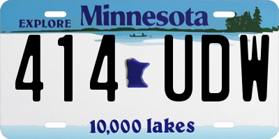 MN license plate 414UDW