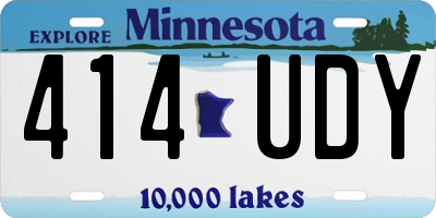 MN license plate 414UDY