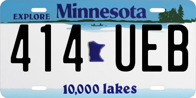 MN license plate 414UEB
