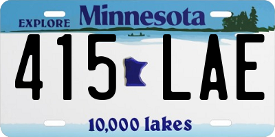 MN license plate 415LAE