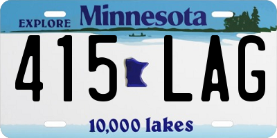 MN license plate 415LAG