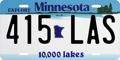 MN license plate 415LAS
