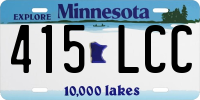 MN license plate 415LCC