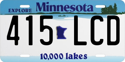 MN license plate 415LCD