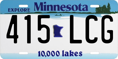 MN license plate 415LCG