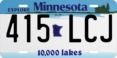 MN license plate 415LCJ