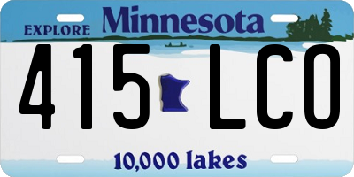 MN license plate 415LCO