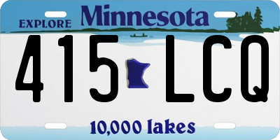 MN license plate 415LCQ