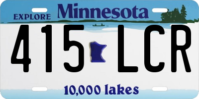 MN license plate 415LCR