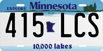 MN license plate 415LCS