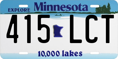 MN license plate 415LCT