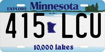 MN license plate 415LCU