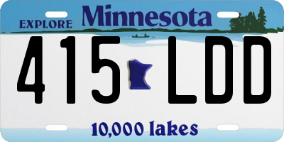 MN license plate 415LDD