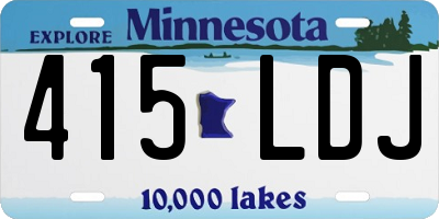 MN license plate 415LDJ